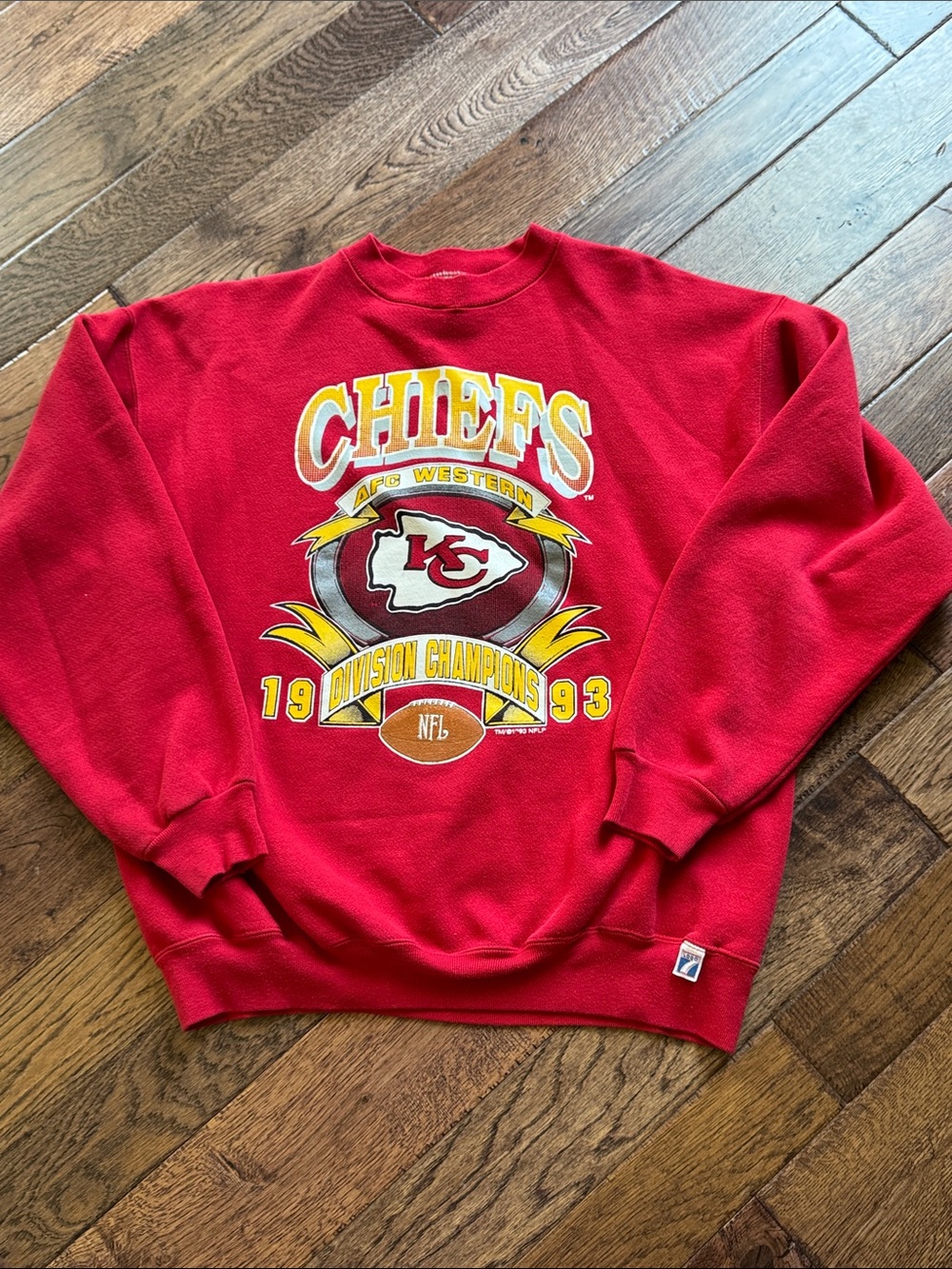 Vintage Kansas City Chiefs Red NFL Crewneck Sweatshirt